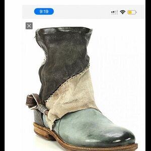 NNW A.S. 98 AirStep Stiegelette Grun Blau Olivetti Stone, size 7.5 or 38 (Euro)